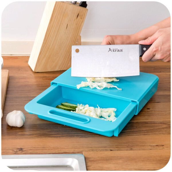 Multifunction Kitchen Cutting Board – Drain Basket & Chopping Block in One - Image 2