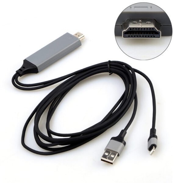 Lightning to HDMI Adapter Cable – iOS-Compatible, 1080P HD Display - Image 4