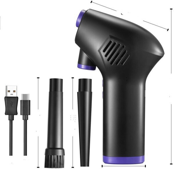 Cordless Air Duster  Powerful Compressed Air Blower  Electric Air Duster for Computer, Camera & Small Appliances