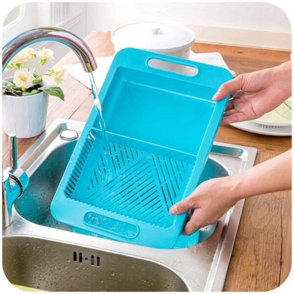 Multifunction Kitchen Cutting Board – Drain Basket & Chopping Block in One - Image 6
