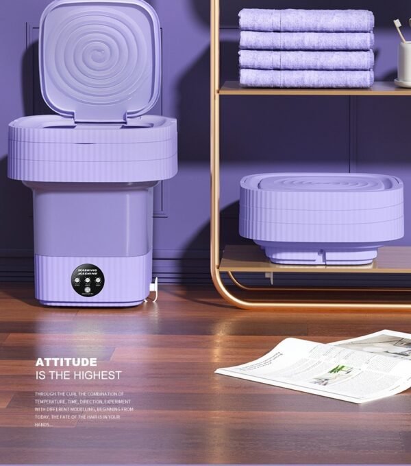 Portable Folding Mini Washing Machine – Automatic Washer for Underwear, Baby Clothes, Socks, Pets & Dorm Living - Image 3