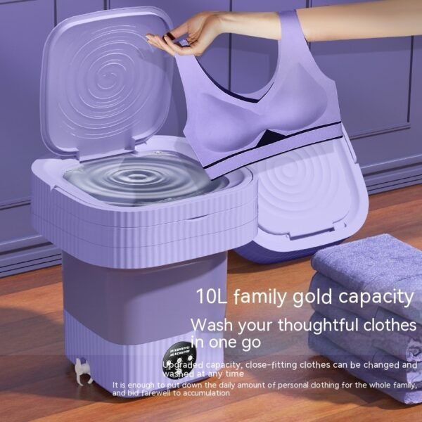 Portable Folding Mini Washing Machine – Automatic Washer for Underwear, Baby Clothes, Socks, Pets & Dorm Living - Image 5