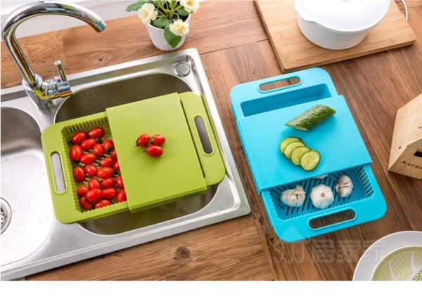 Multifunction Kitchen Cutting Board – Drain Basket & Chopping Block in One - Image 7