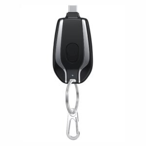 Mini Type-C Keychain Power Bank – 1500mAh Fast Charging Backup