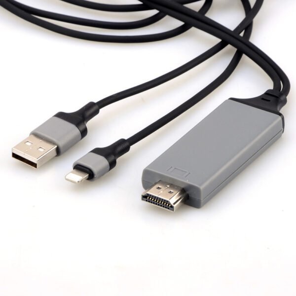 Lightning to HDMI Adapter Cable – iOS-Compatible, 1080P HD Display - Image 2