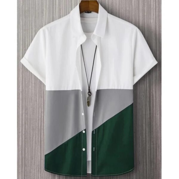 Fashion Trendy Men’s Digital Print Shirt – Breathable Casual Style with Stand Collar - Image 6