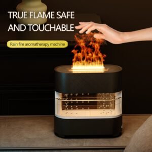 New Products Rain Cloud Fire Humidifier Water Drip Novedades Rain Water Diffuser Fire Flame Humidifier Aroma Diffuser