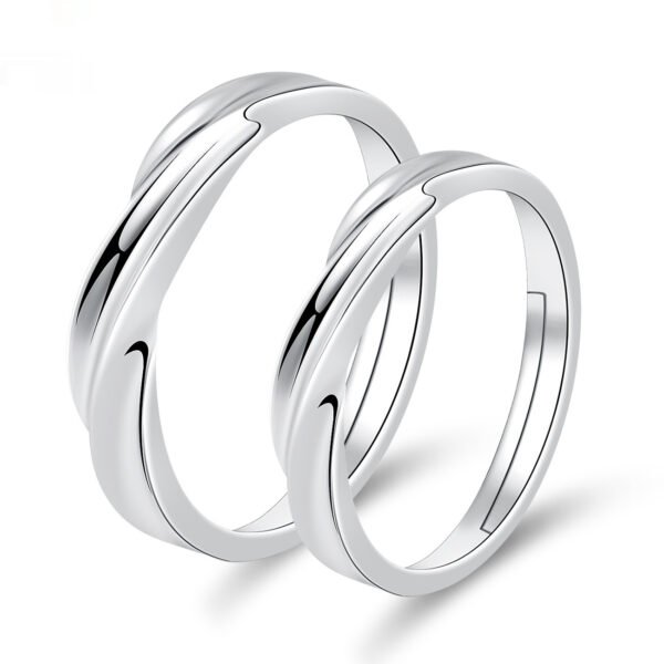 Moissanite Engagement Couple Couple Rings - Image 8