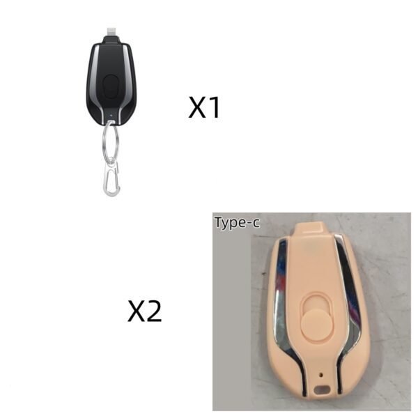 Mini Type-C Keychain Power Bank – 1500mAh Fast Charging Backup - Image 3