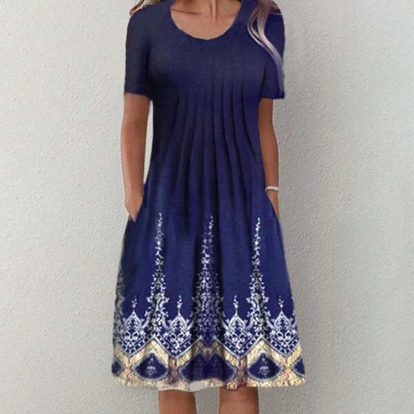 Women’s 3D Printed Casual Beach Dress – Lightweight, Strappy & Effortlessly Stylish - Image 4