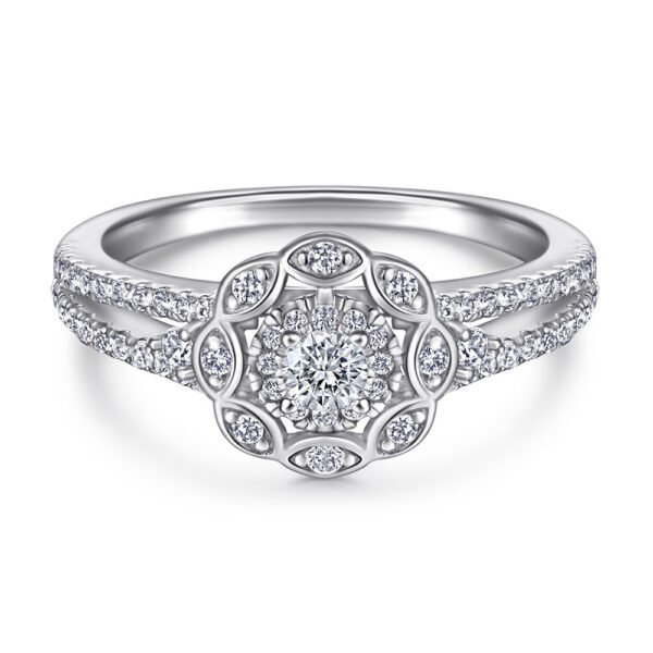 S925 Sterling Silver Women's Ring European And American Exaggerated More Than Ring Set Wear - Image 2