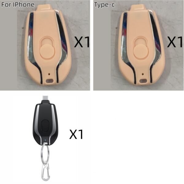 Mini Type-C Keychain Power Bank – 1500mAh Fast Charging Backup - Image 10