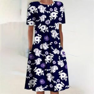 Women’s 3D Printed Casual Beach Dress – Lightweight, Strappy & Effortlessly Stylish