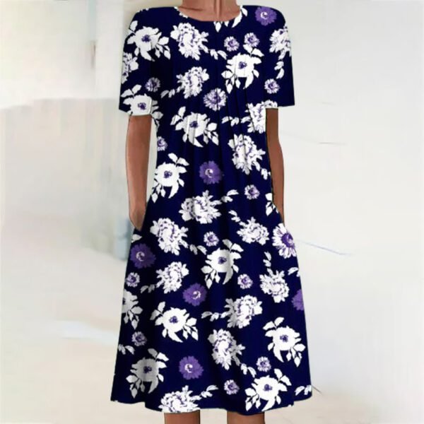 Women’s 3D Printed Casual Beach Dress – Lightweight, Strappy & Effortlessly Stylish