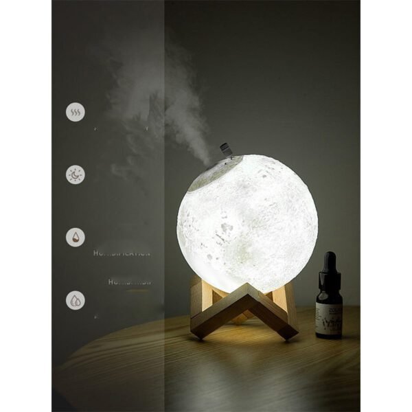 Lunar Humidifier Night Light Bedroom Household Aromatherapy Moisturizing Spray Dormitory Bedside Mute Creative Gift - Image 4