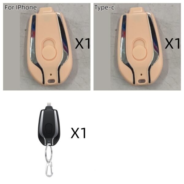 Mini Type-C Keychain Power Bank – 1500mAh Fast Charging Backup - Image 5