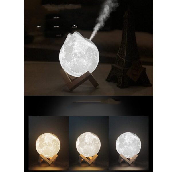Lunar Humidifier Night Light Bedroom Household Aromatherapy Moisturizing Spray Dormitory Bedside Mute Creative Gift - Image 2