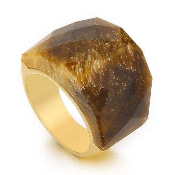 Women's Fashion Natural Stone Ring - Image 3