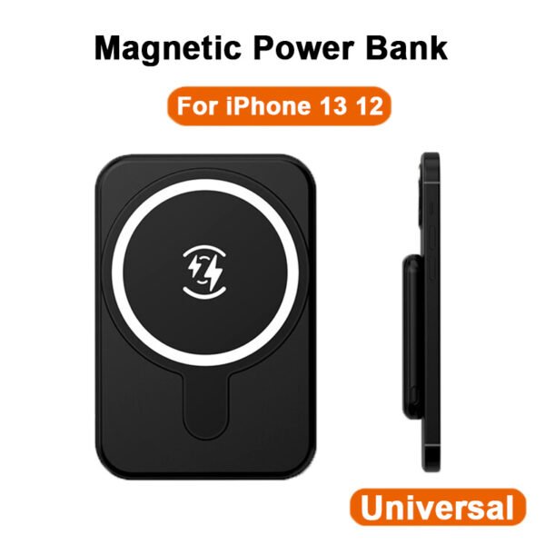 5000 mh Wireless Charging Power Bank – Slim & Fast Charging for Smartphones - Image 4