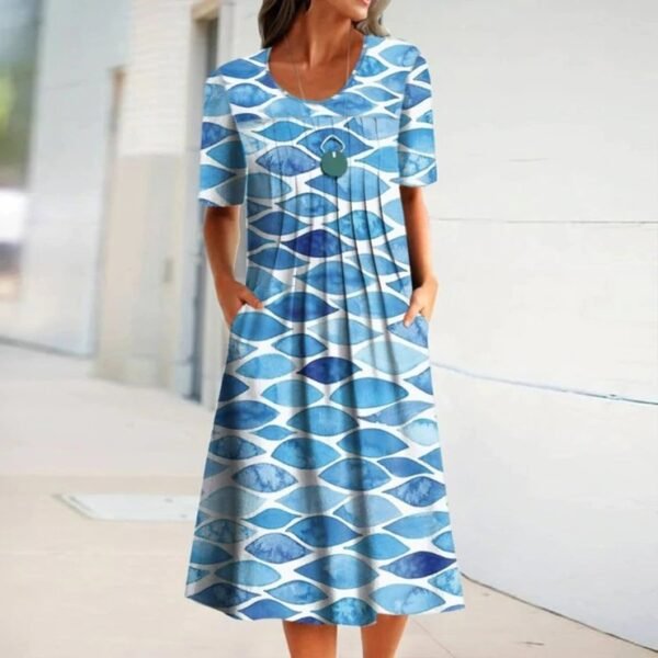 Women’s 3D Printed Casual Beach Dress – Lightweight, Strappy & Effortlessly Stylish - Image 5