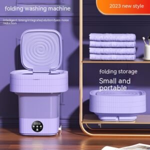 Portable Folding Mini Washing Machine – Automatic Washer for Underwear, Baby Clothes, Socks, Pets & Dorm Living