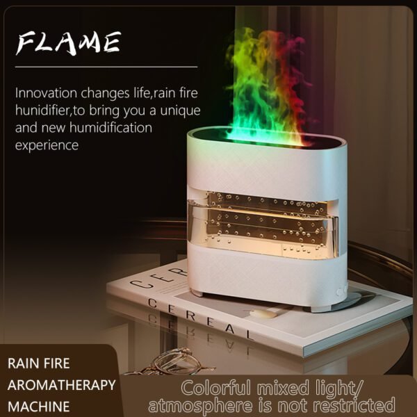 New Products Rain Cloud Fire Humidifier Water Drip Novedades Rain Water Diffuser Fire Flame Humidifier Aroma Diffuser - Image 6