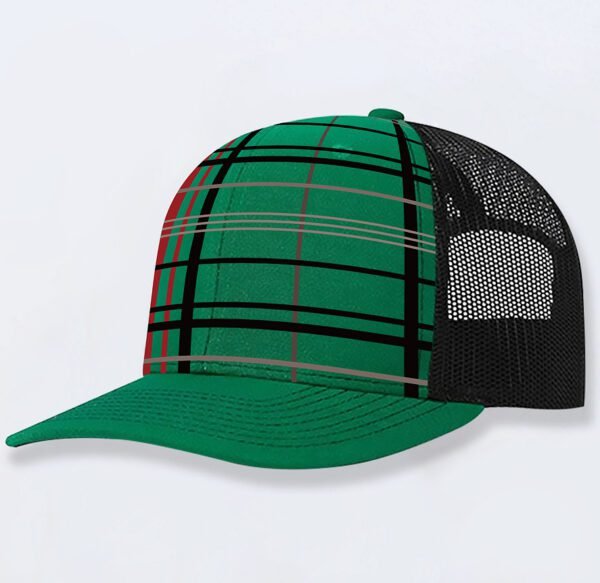 Stylish Plaid Trucker Hat – Snapback Mesh Cap with Retro Street Style Vibe - Image 8