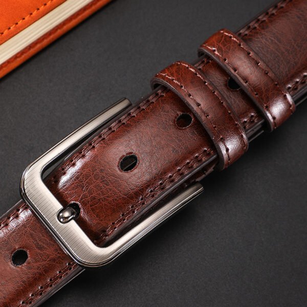 Youth Simplicity All-match Pin Buckle Pant leather Belt - Image 3