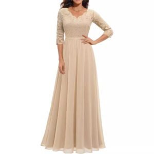 Grace Meets Glamour – Lace Patchwork Waist-Cinching Long Dress for a Stunning Silhouette