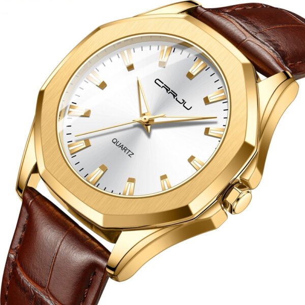 Simple Waterproof Round Casual Quartz Watch – Everyday Style, Reliable Performance - Image 3