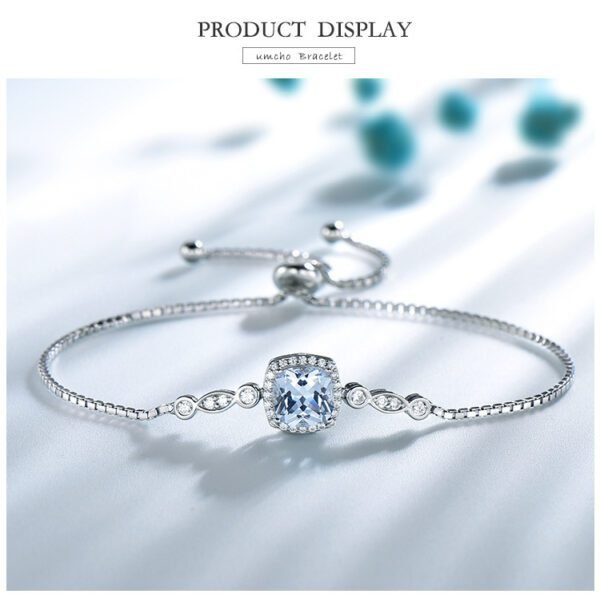 Luxury Silver Necklace Set – Sparkling Blue Topaz Design - Image 3