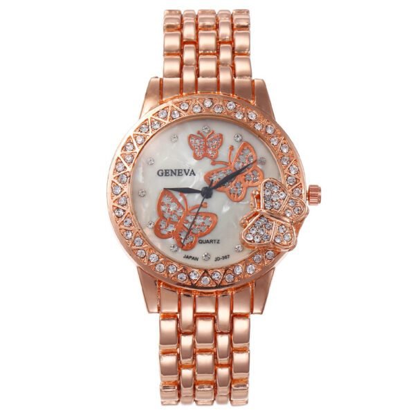 Diamond Butterfly Alloy Watch – Elegant, Feminine & Sparkling with Style - Image 2