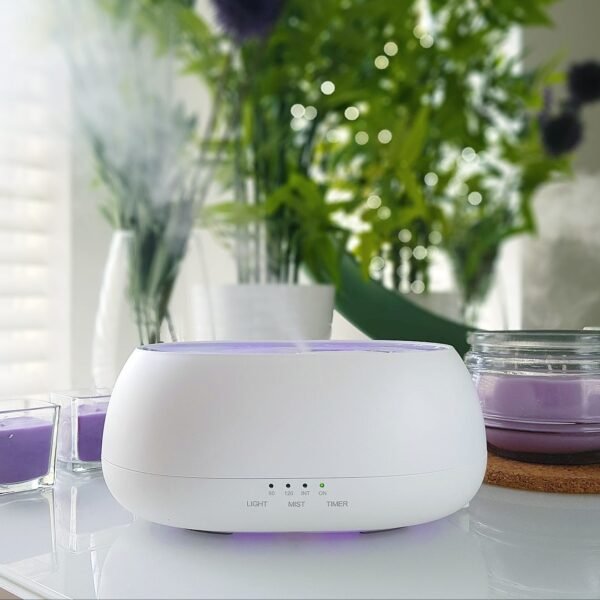 HOMEFISH 500ml Ultrasonic Aroma Diffuser – Colorful Light & Essential Oil Humidifier - Image 2