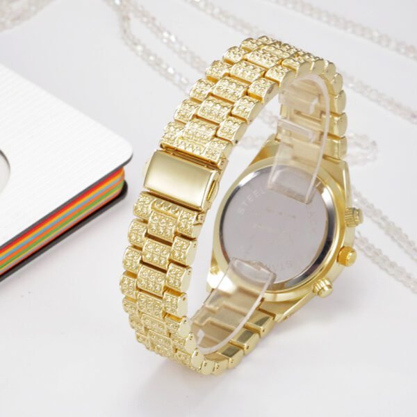 Luxury Women’s Crystal Quartz Watch – Elegant Stainless Steel Design with Sparkling Brilliance - Image 6