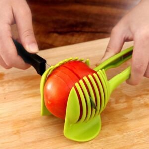 Fruit & Veggie Cutting Holder Secure Grip for Easy Slicing