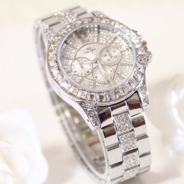 Luxury Ladies Quartz Watch  Rhinestone Crystal Dial & Three Eyes - Image 2