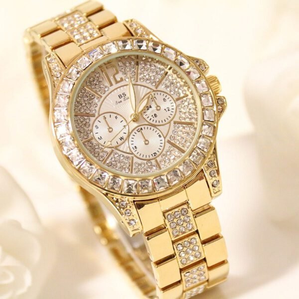 Luxury Ladies Quartz Watch  Rhinestone Crystal Dial & Three Eyes - Image 4