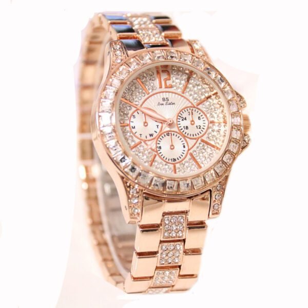Luxury Ladies Quartz Watch  Rhinestone Crystal Dial & Three Eyes - Image 3