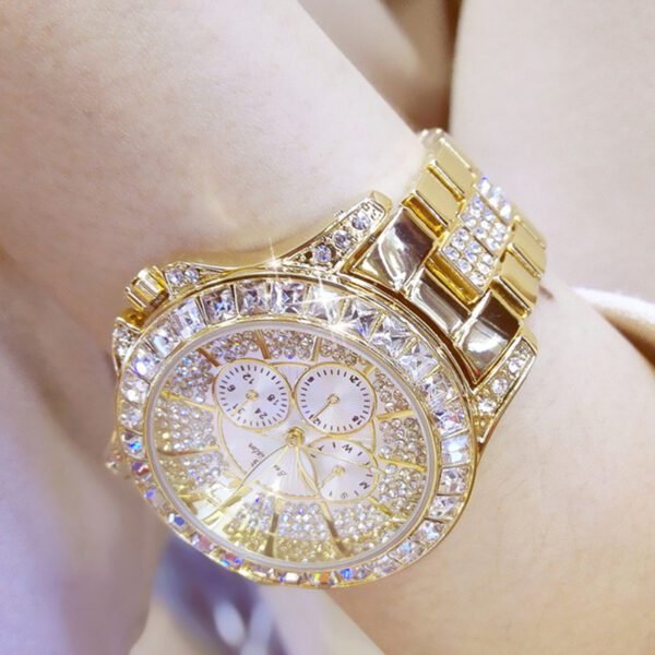 Luxury Ladies Quartz Watch  Rhinestone Crystal Dial & Three Eyes - Image 6