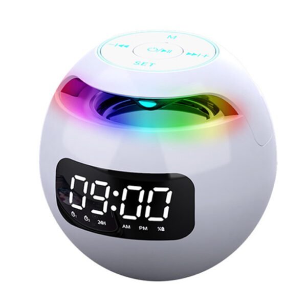 New Portable Wireless Alarm Clock Bluetooth Speaker - Image 3