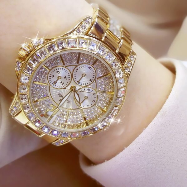 Fashionable Women’s Quartz Watch – Diamond Elegance Meets Steel Strength - Image 7