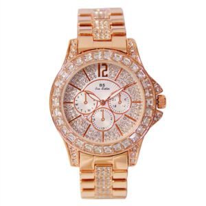 Fashionable Women’s Quartz Watch – Diamond Elegance Meets Steel Strength