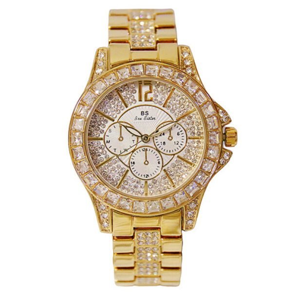 Fashionable Women’s Quartz Watch – Diamond Elegance Meets Steel Strength - Image 5