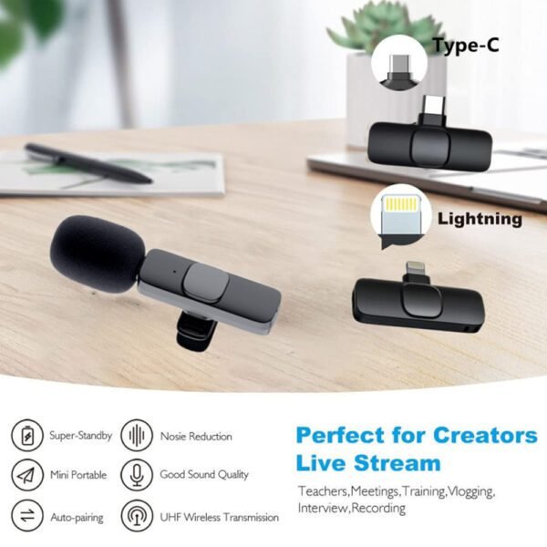 Wireless Lavalier Mic Clear Audio for Live & Recording - Image 2
