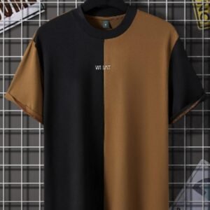 Stand Out in Style – Men’s 3D Effect Color Matching Short Sleeve Shirt with a Bold Fashion Edge