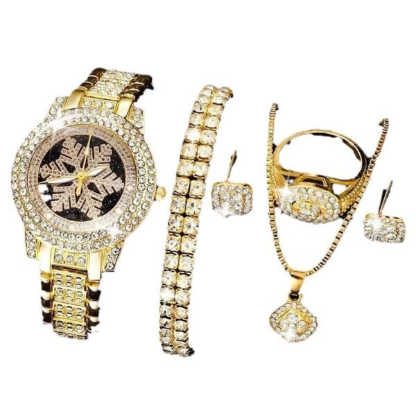 Luxury Snowflake Watch & Rhinestone Jewelry Set - Image 5