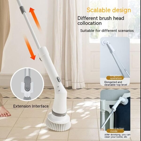 Telescopic Electric Scrubber Easy Wall & Floor Cleaning - Image 5