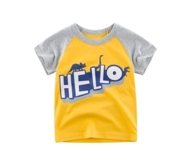 GenZ Children's Wear Summer New Korean Children's Boys Cotton T-shirt Men's Treasure In Children's Short Sleeves - Image 4