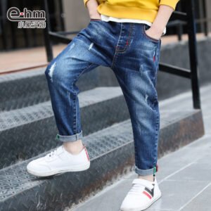 GenZ Boys' denim trousers, new style, big children's trousers, spring and autumn children's trousers