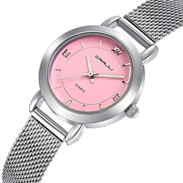 Women’s Small Quartz Watch with Steel Mesh Belt – Elegant & Lightweight Timepiece - Image 5
